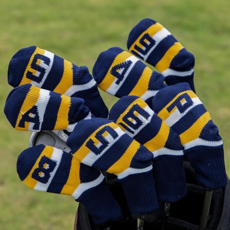   9Pcs Knitted Golf Club Headc - Golf Equipment Set recension och pris
